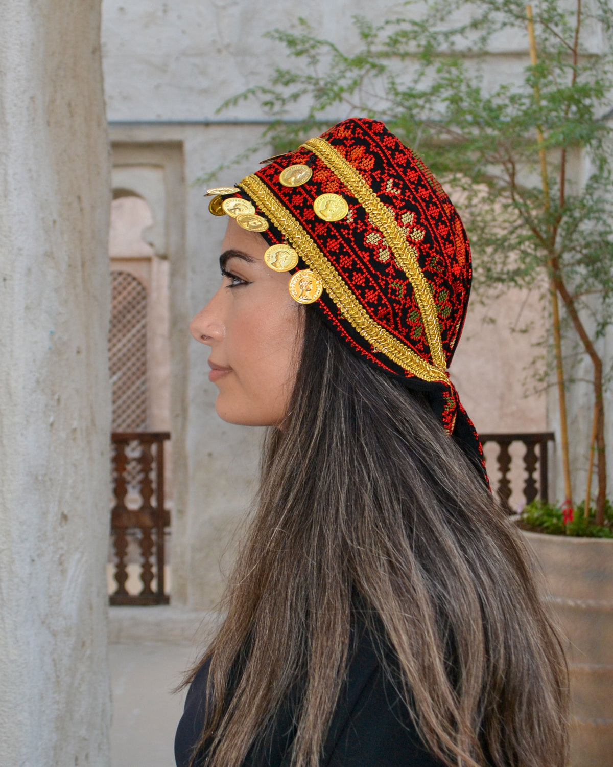 Palestinian Headpiece - Short tassel